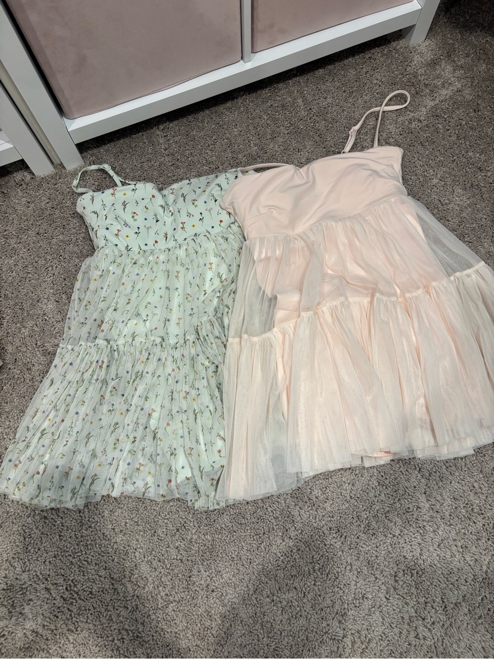 Two Popflex Pirouette Babydoll Dresses (Meadow + Tutu Pink) - Size XS